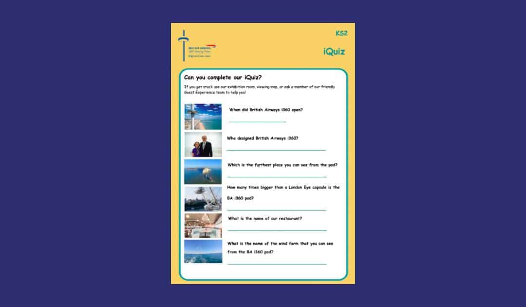British Airways i360 KS2 Question Worksheet