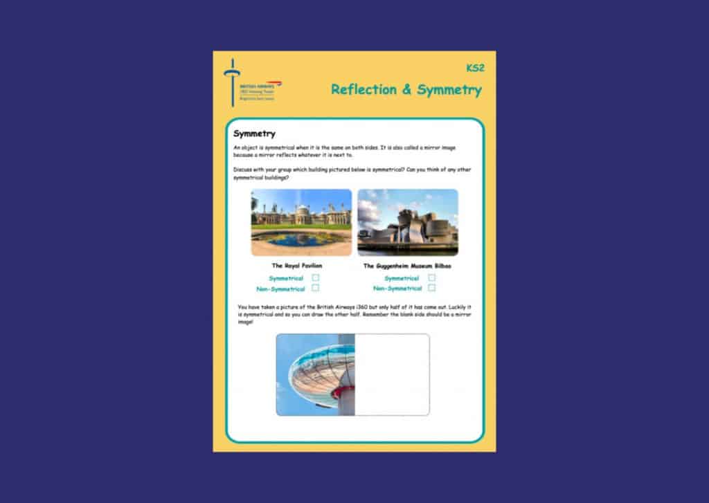 British Airways i360 Reflection & Symmetry Part 1 Teaching Resource Profile Image