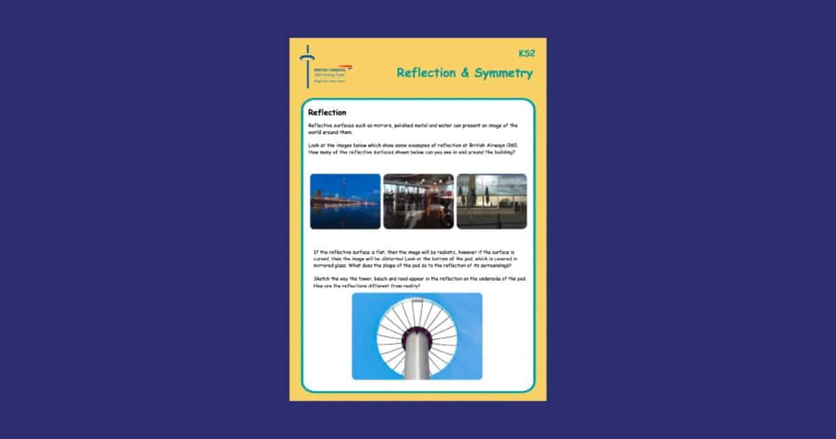 British Airways i360 Reflection & Symmetry Part 2 Teaching Resource Profile Image