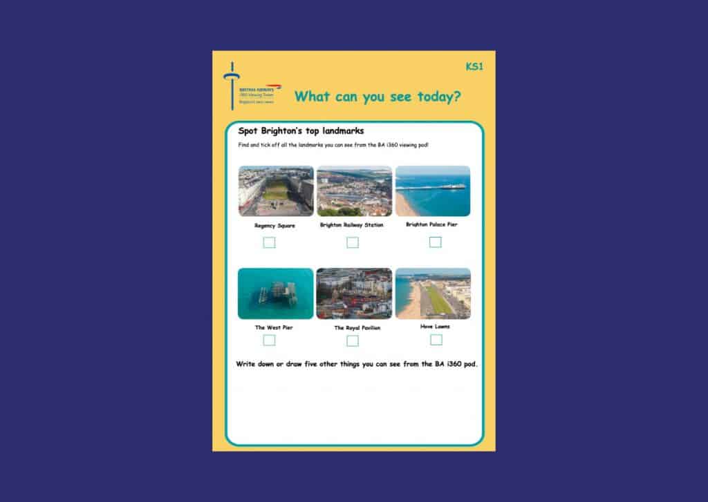 British Airways i360 What Can You See Teaching Resource Profile Image