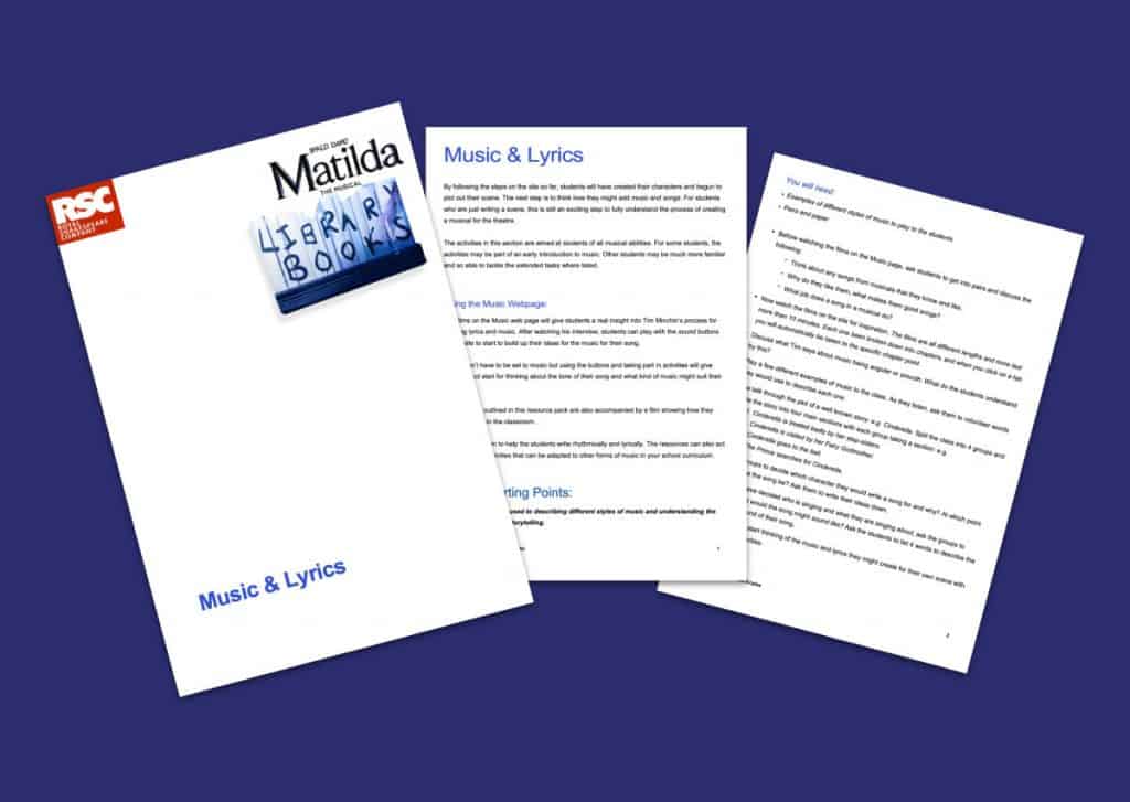 Matilda The Musical Music & Lyrics Teaching Resource Profile Image