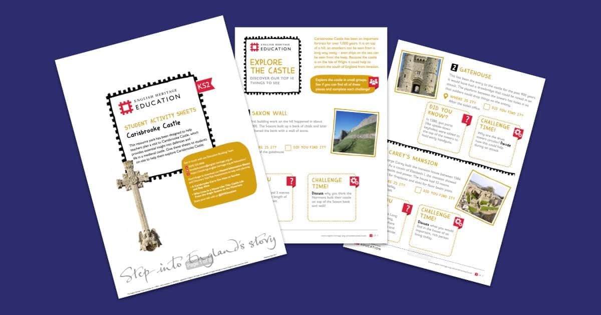 Carisbrooke Castle Student Activity Sheets Resource