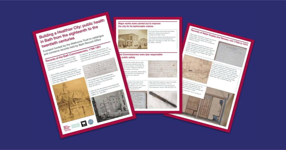 Bath Record Office’s Building a Healthier City Online Exhibition Resource