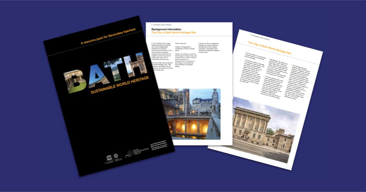 Bath World Heritage Site Secondary Teaching Resources Resource