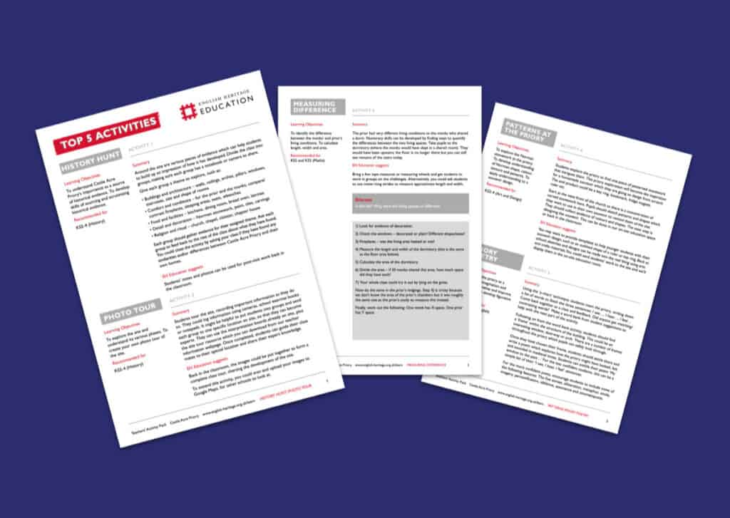 Castle Acre Priory Top 5 Activities Resource