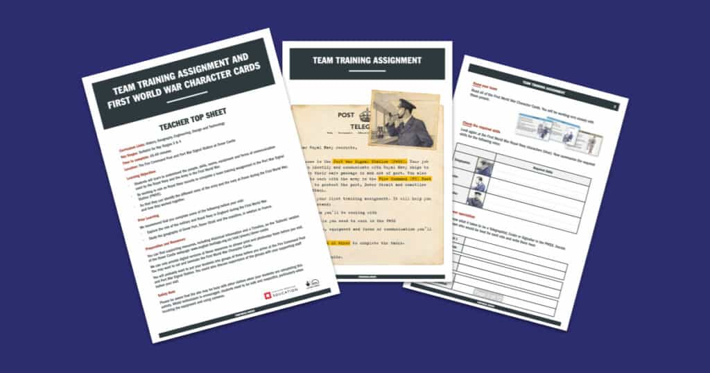Dover Castle First World War Team Training Assignment Resource
