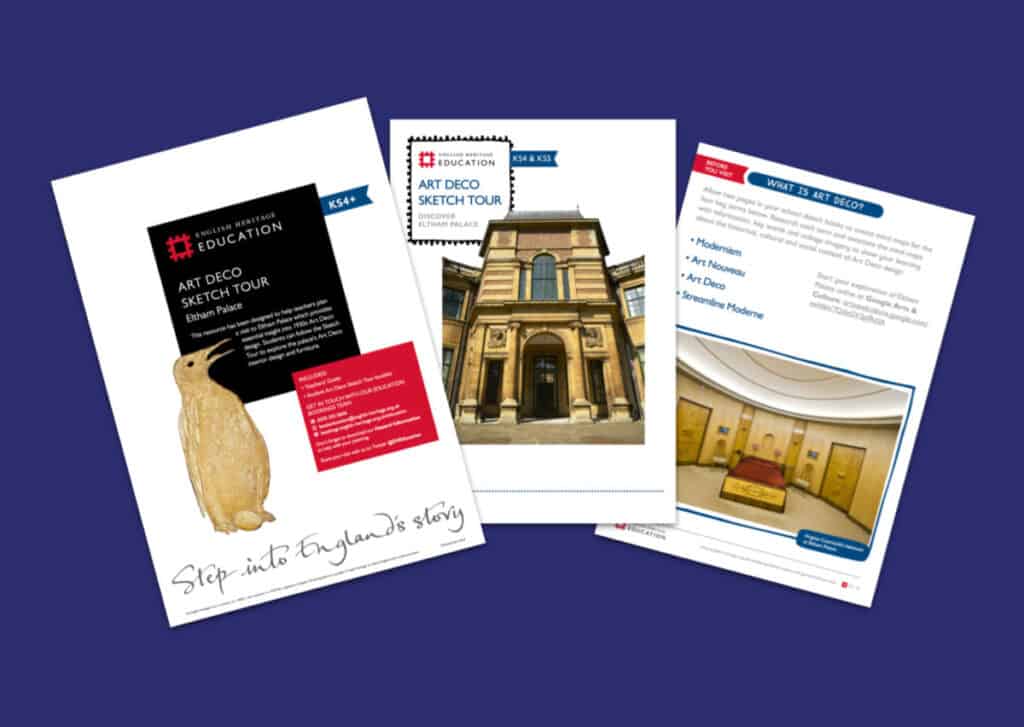 Eltham Palace Art Deco Sketch Tour Resource