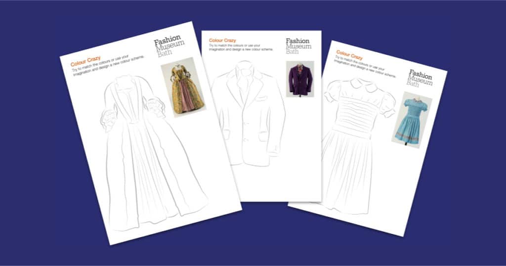 Fashion Museum Bath Colouring Sheets Resource