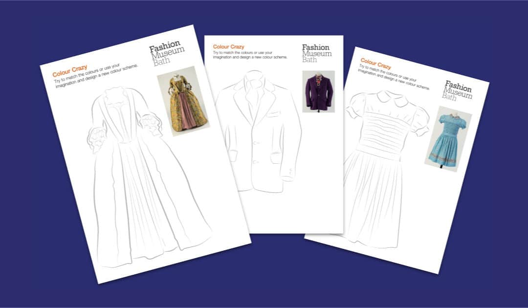 Fashion Museum Bath Colouring Sheets