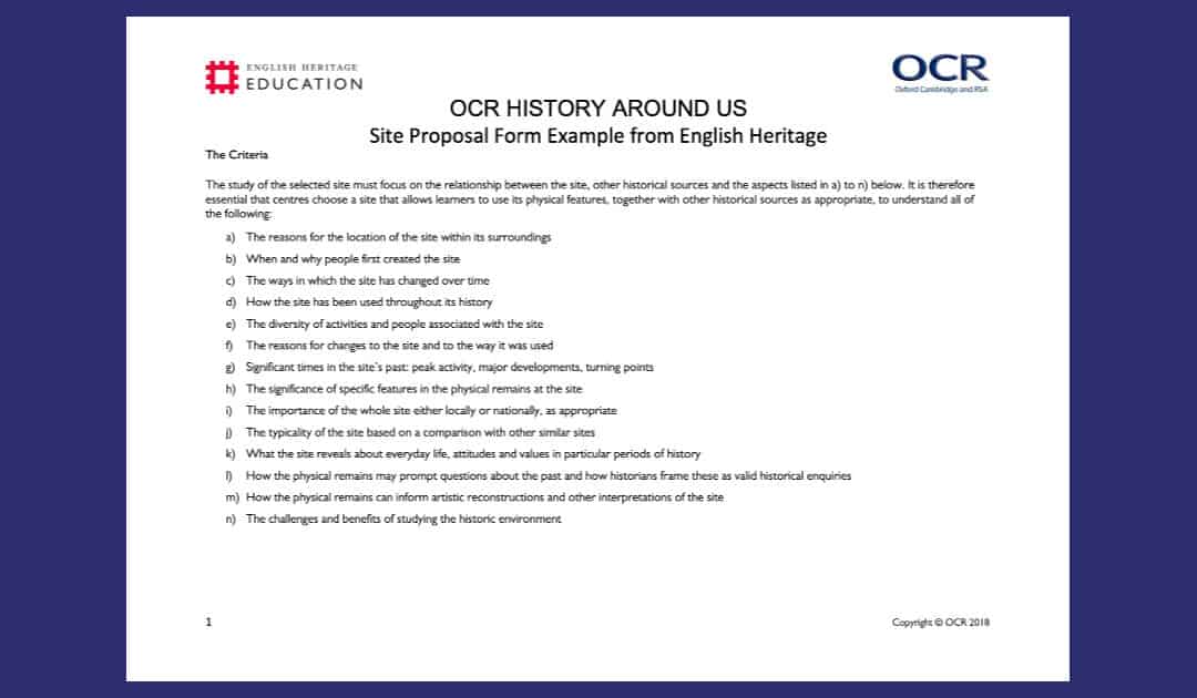 Goodrich Castle OCR Spec B History Around Us