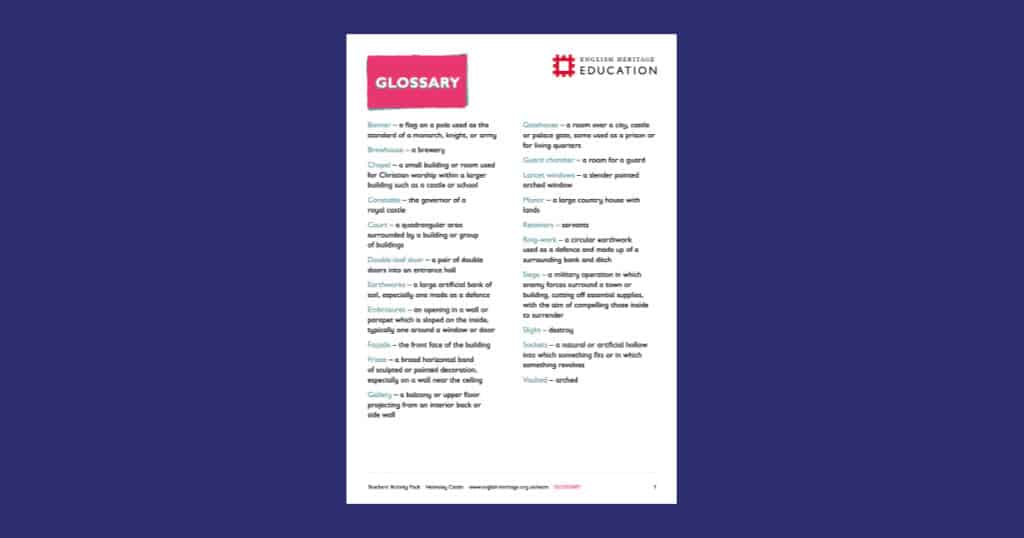 Helmsley Castle Glossary Resource