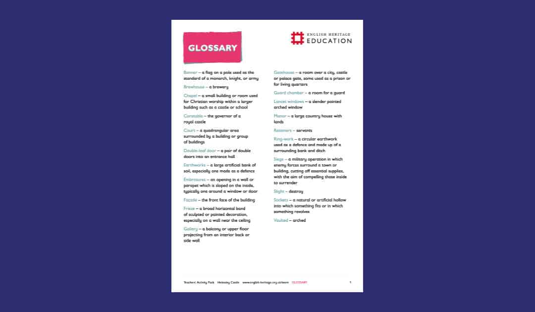 Helmsley Castle Glossary