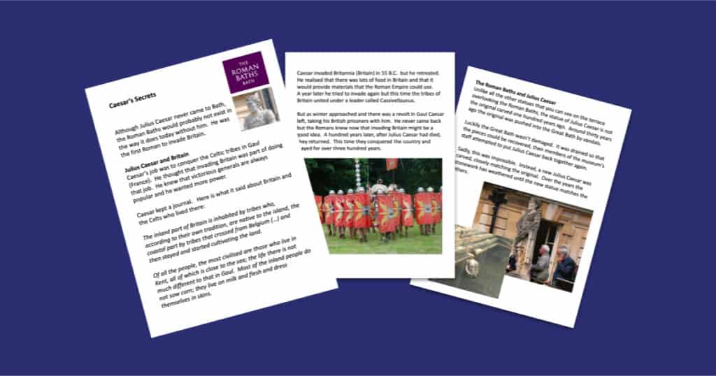The Roman Baths’ Caesar’s Secrets Resource