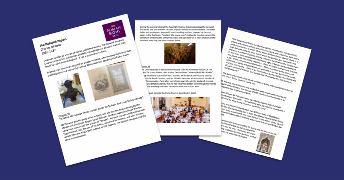 The Roman Baths’ Charles Dickens The Pickwick Papers Resource