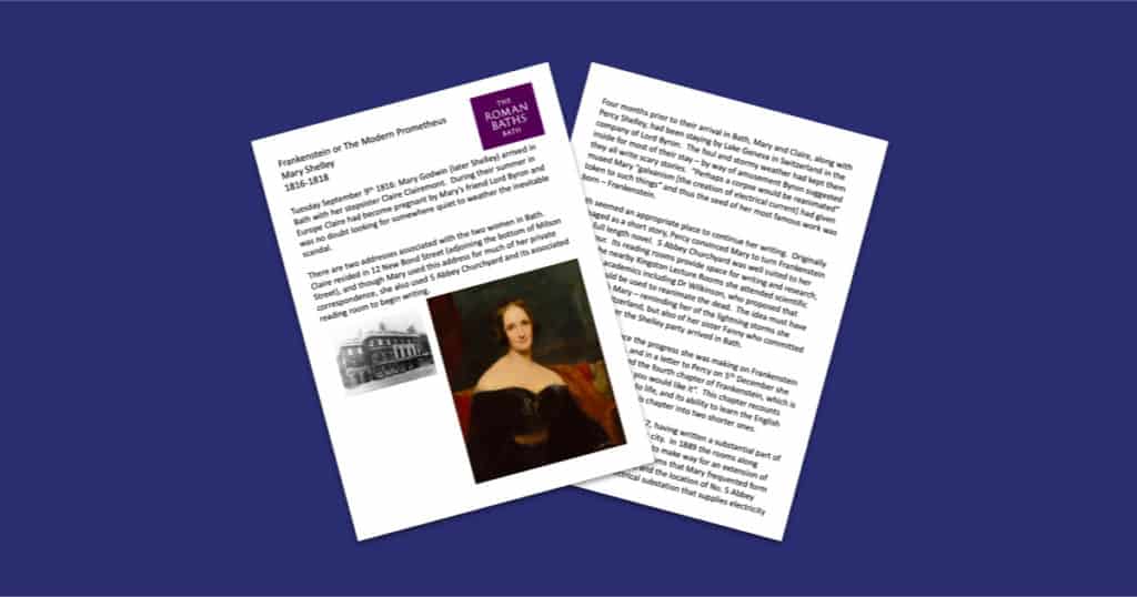 The Roman Baths’ Frankenstein by Mary Shelley Resource