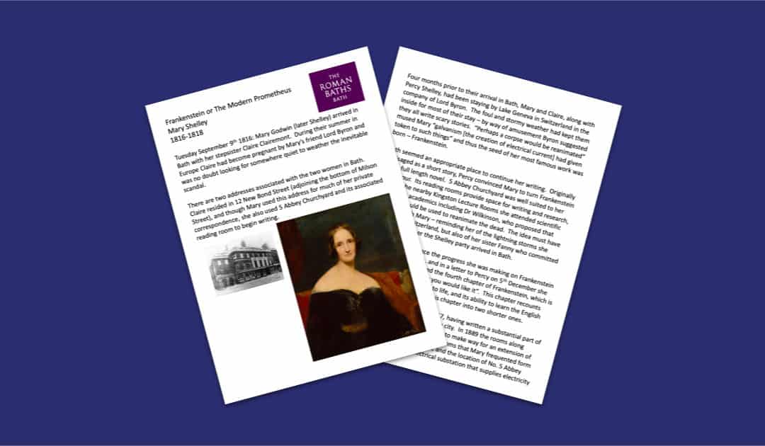 The Roman Baths’ Frankenstein by Mary Shelley Education Pack