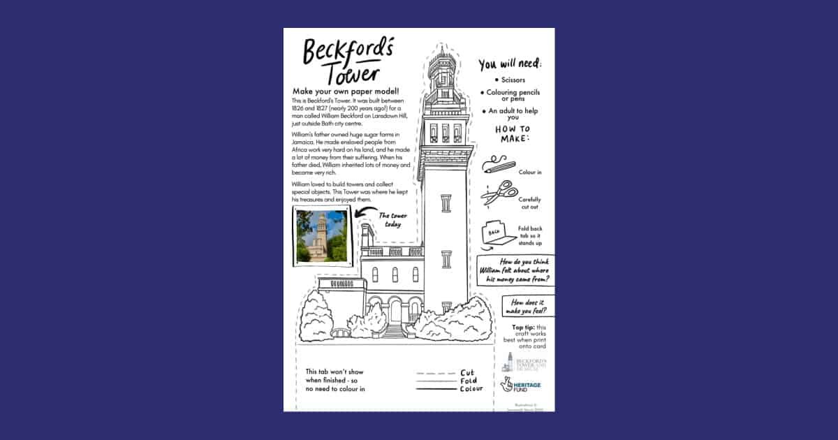 Beckford’s Tower’s Easy Tower Papercraft Resource