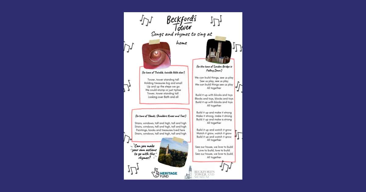 Beckford’s Tower’s Songs and Rhymes to Sing at Home Resource