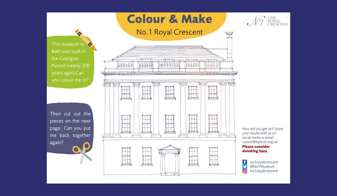 No.1 Royal Crescent Colouring and Making Worksheet
