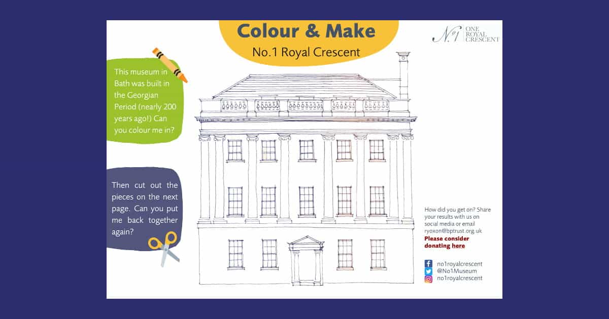 No. 1 Royal Crescent Colouring and Making Sheet Resource