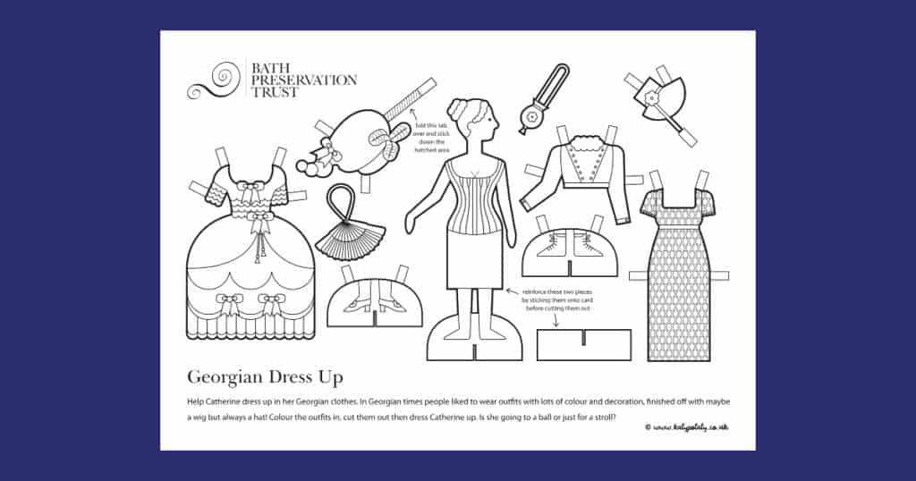No.1 Royal Crescent Georgian Paper’s Dress up Dolls Resource