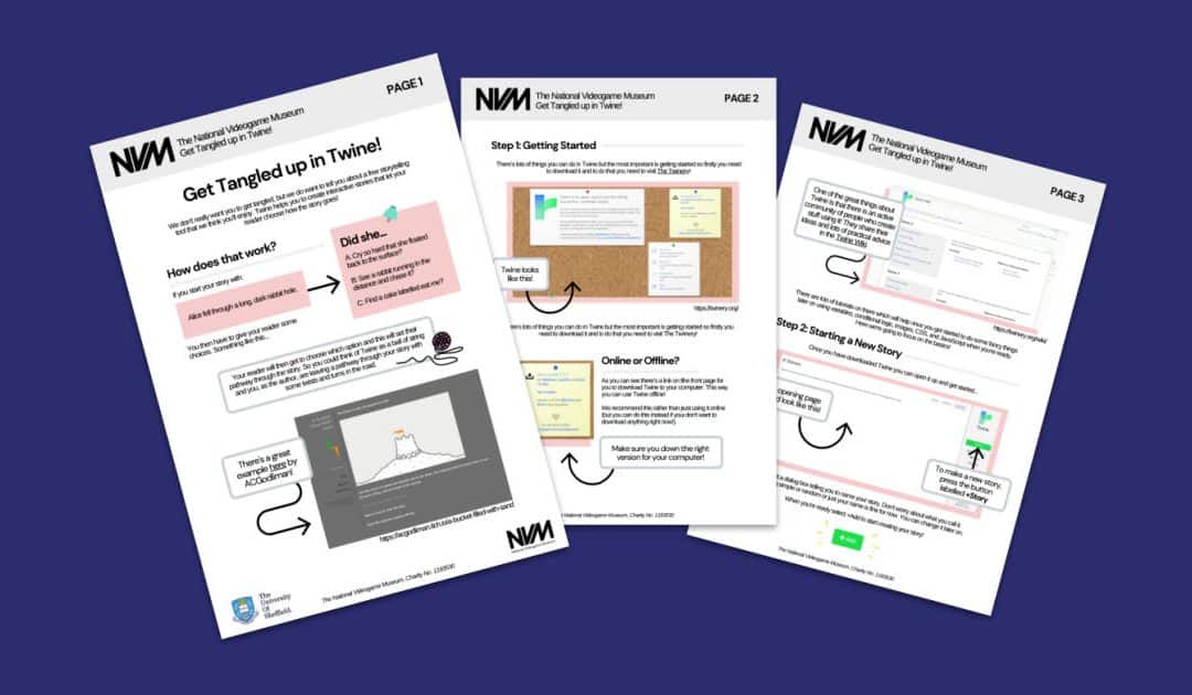 National Videogame Museum’s Getting Started with Twine Worksheet