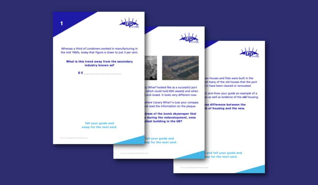 Up at The O2’s KS3 Geography Challenge Cards
