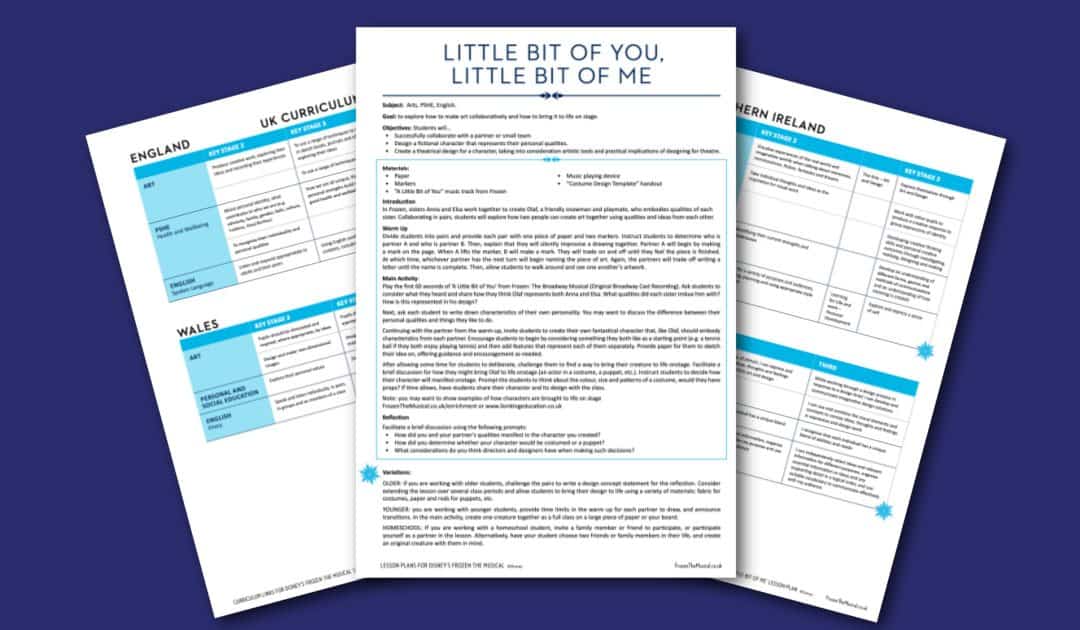 Disney’s FROZEN Little Bit of You, Little Bit of Me Teaching Resources