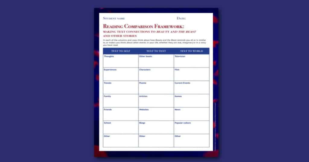 Beauty and the Beast Tour Reading Comparison Framework Social 1200 x 630