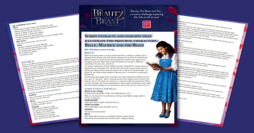Beauty and the Beast Tour Script Extracts Social 1200 x 630